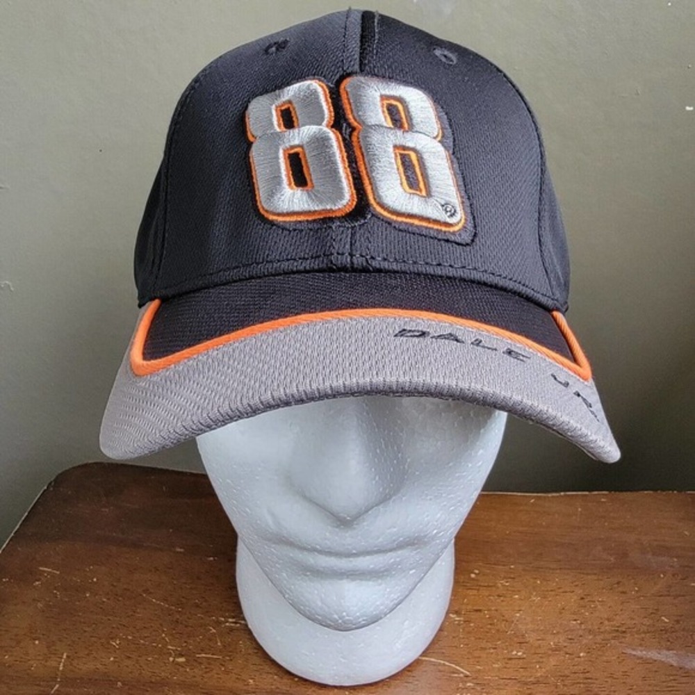 Fanatics Valvoline Dale Jr 88 Hat Cap Strapback Black Orange Gray NASCAR